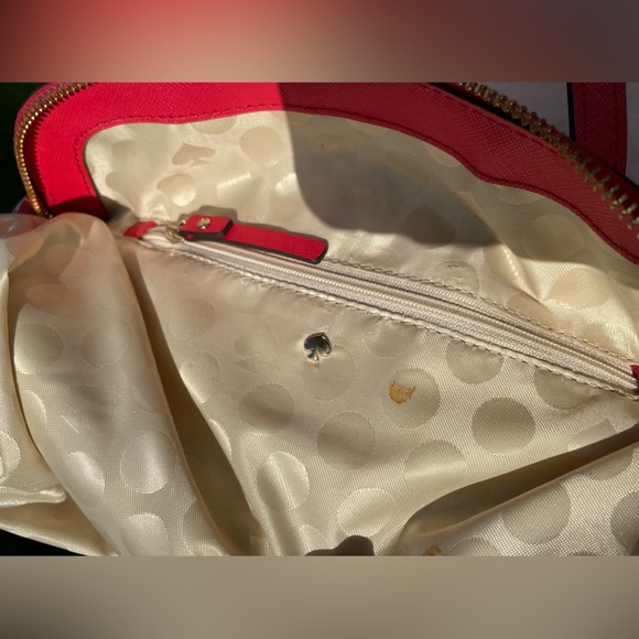 Kate Spade’s Red Leather Zip Top Satchel - Picture 10 of 13